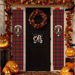 ScotsTee Shop Scottish Robertson Tartan Front Porch Sign Set, Hanging Banner Set