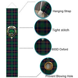 ScotsTee Shop Scottish Irvine Glenn Tartan Front Porch Sign Set, Hanging Banner Set
