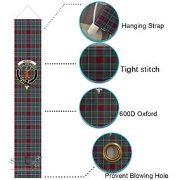 ScotsTee Shop Scottish Spens Tartan Front Porch Sign Set, Hanging Banner Set