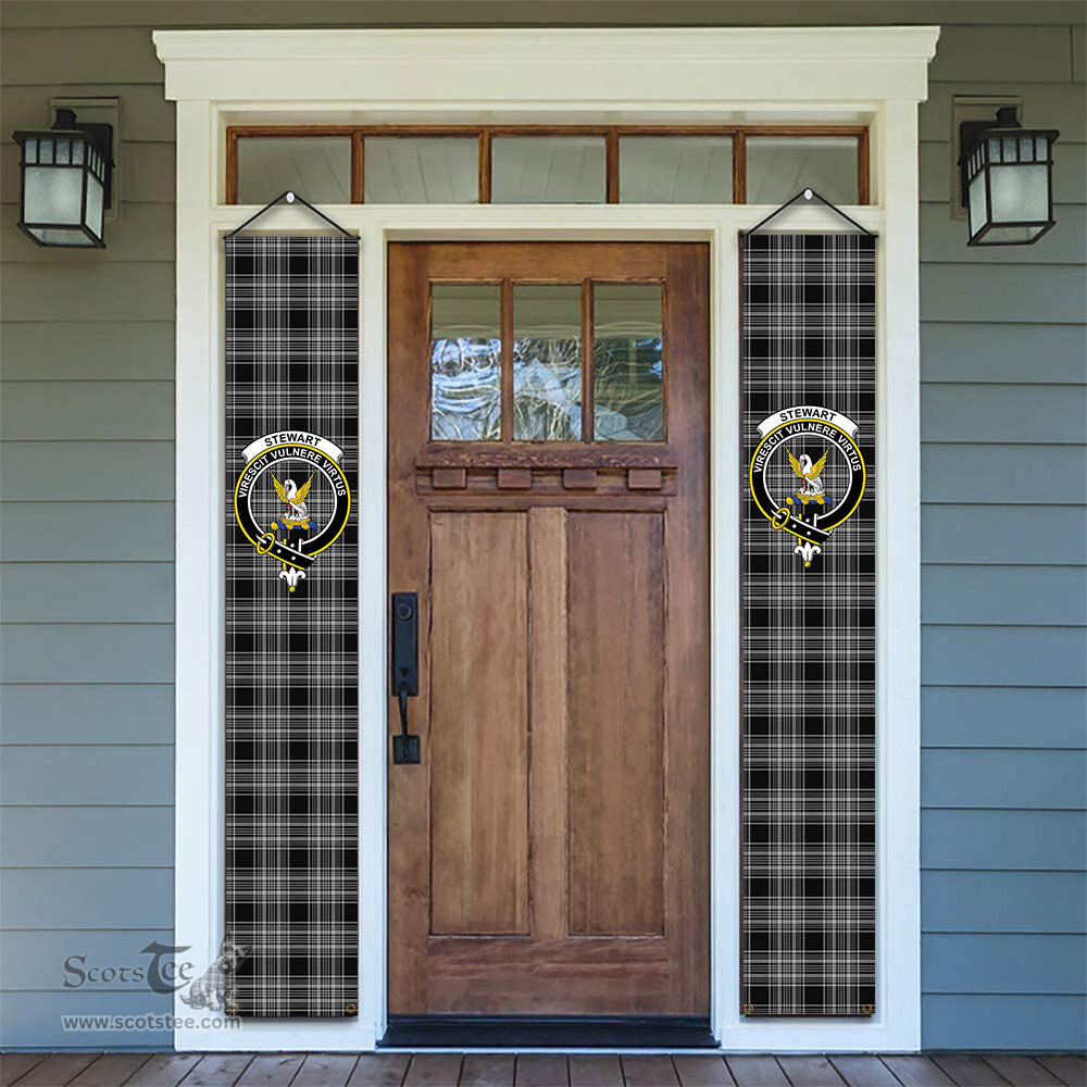 ScotsTee Shop Scottish Stewart Mourning 3 Tartan Front Porch Sign Set, Hanging Banner Set