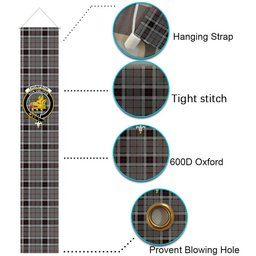ScotsTee Shop Scottish Thompson Grey Dress Tartan Front Porch Sign Set, Hanging Banner Set