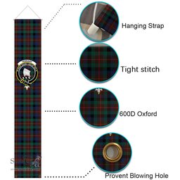 ScotsTee Shop Scottish Tennant Modern Tartan Front Porch Sign Set, Hanging Banner Set