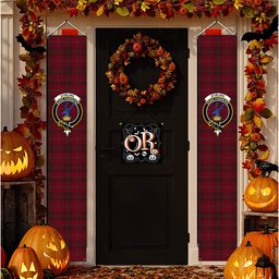 ScotsTee Shop Scottish Stirling of Keir Tartan Front Porch Sign Set, Hanging Banner Set