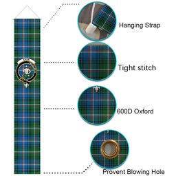 ScotsTee Shop Scottish Shaw of Carolina Ancient Tartan Front Porch Sign Set, Hanging Banner Set
