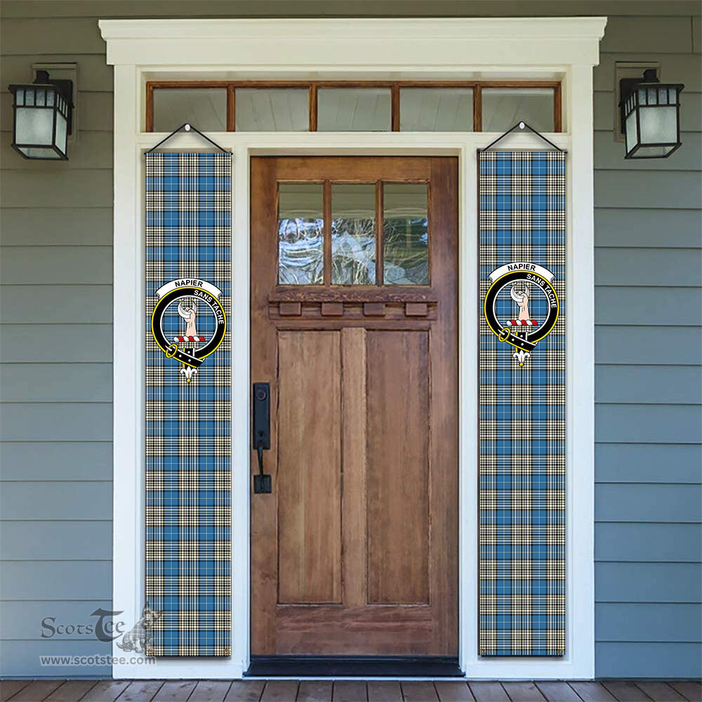 ScotsTee Shop Scottish Napier Ancient Tartan Front Porch Sign Set, Hanging Banner Set