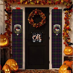 ScotsTee Shop Scottish MacDonald of Clanranald Tartan Front Porch Sign Set, Hanging Banner Set