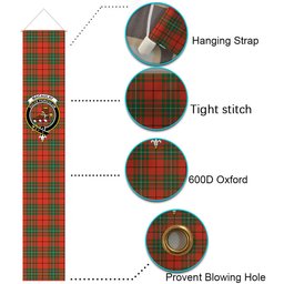 ScotsTee Shop Scottish MacAulay Ancient Tartan Front Porch Sign Set, Hanging Banner Set