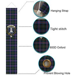 ScotsTee Shop Scottish MacCallum of Berwick Modern Tartan Front Porch Sign Set, Hanging Banner Set