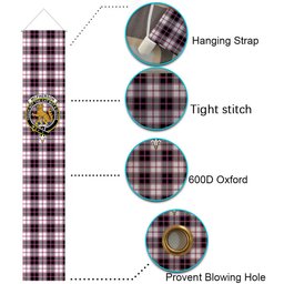 ScotsTee Shop Scottish McPherson Hunting Modern Tartan Front Porch Sign Set, Hanging Banner Set