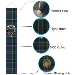 ScotsTee Shop Scottish McInnes Modern Tartan Front Porch Sign Set, Hanging Banner Set