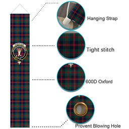 ScotsTee Shop Scottish Robertson of Struan Modern Tartan Front Porch Sign Set, Hanging Banner Set