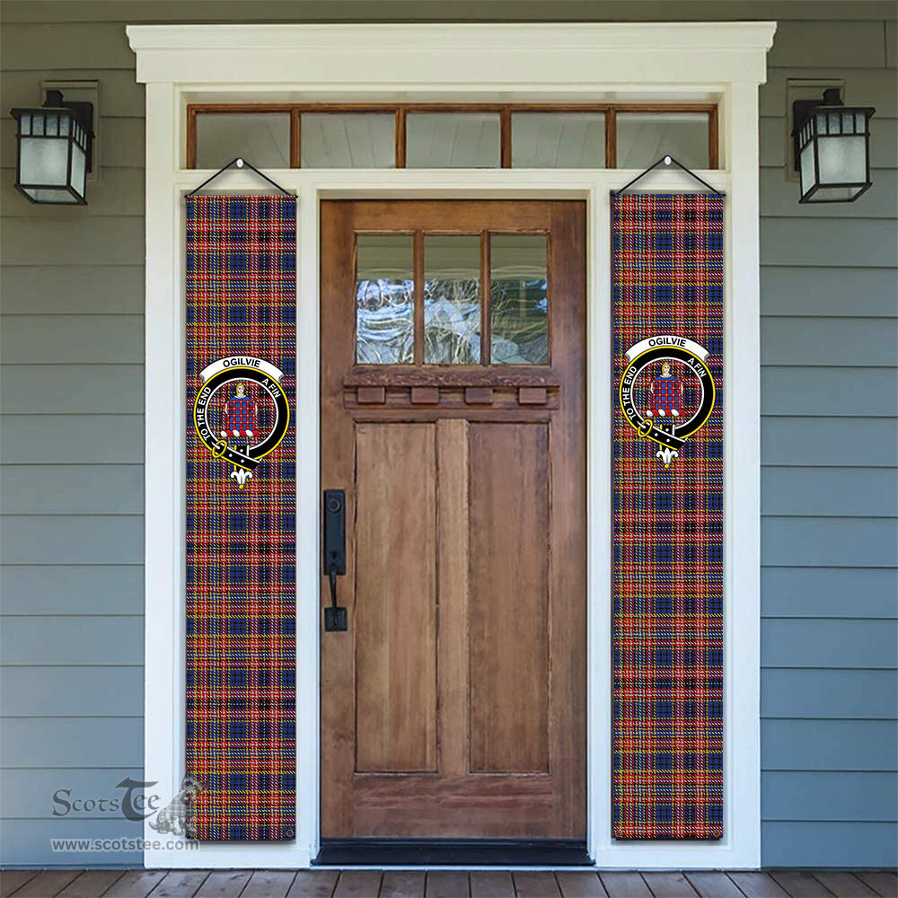 ScotsTee Shop Scottish Ogilvie 6 Tartan Front Porch Sign Set, Hanging Banner Set