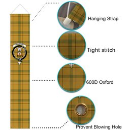ScotsTee Shop Scottish Houston Tartan Front Porch Sign Set, Hanging Banner Set