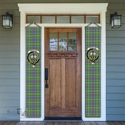 ScotsTee Shop Scottish Whitelaw Tartan Front Porch Sign Set, Hanging Banner Set