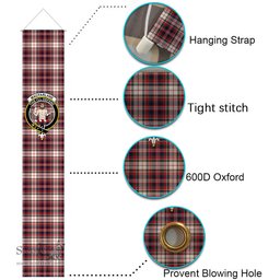 ScotsTee Shop Scottish MacFarlane Dress Modern Tartan Front Porch Sign Set, Hanging Banner Set