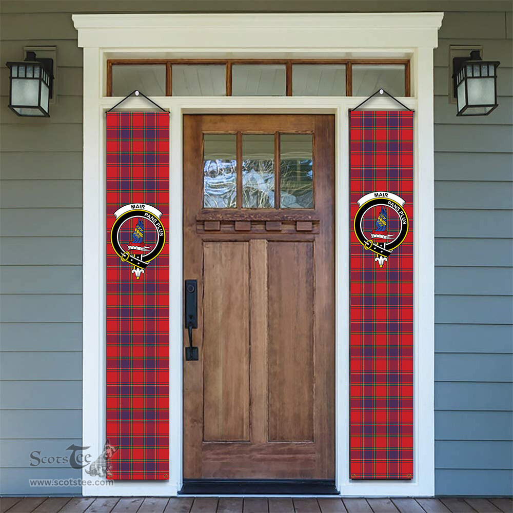 ScotsTee Shop Scottish Mair Modern Clan Tartan Front Porch Sign Set, Hanging Banner Set