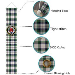 ScotsTee Shop Scottish McNaughton Dress Modern Tartan Front Porch Sign Set, Hanging Banner Set