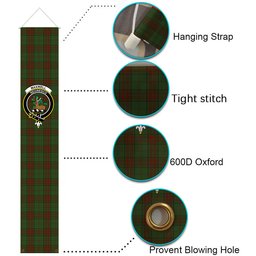 ScotsTee Shop Scottish Maxwell Hunting SC Tartan Front Porch Sign Set, Hanging Banner Set