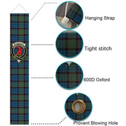 ScotsTee Shop Scottish MacNeacail Hunting Tartan Front Porch Sign Set, Hanging Banner Set