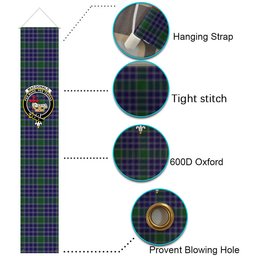 ScotsTee Shop Scottish MacDonald Lord of the Isles Hunting 2 Tartan Front Porch Sign Set, Hanging Banner Set