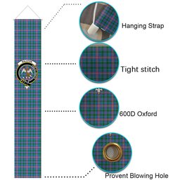 ScotsTee Shop Scottish Ralston Tartan Front Porch Sign Set, Hanging Banner Set