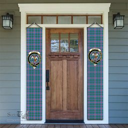 ScotsTee Shop Scottish Ralston Tartan Front Porch Sign Set, Hanging Banner Set