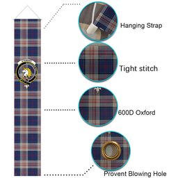 ScotsTee Shop Scottish Stewart of Appin Hunting Dress Tartan Front Porch Sign Set, Hanging Banner Set