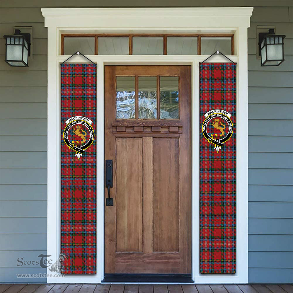 ScotsTee Shop Scottish MacKintosh or MacPherson Tartan Front Porch Sign Set, Hanging Banner Set
