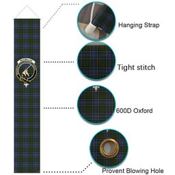 ScotsTee Shop Scottish MacMillan Hunting Tartan Front Porch Sign Set, Hanging Banner Set