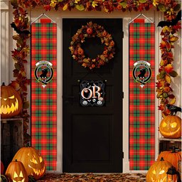 ScotsTee Shop Scottish Turnbull SC Tartan Front Porch Sign Set, Hanging Banner Set