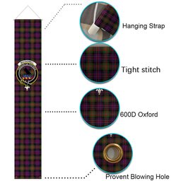 ScotsTee Shop Scottish MacDonell Of Glengarry Modern Tartan Front Porch Sign Set, Hanging Banner Set