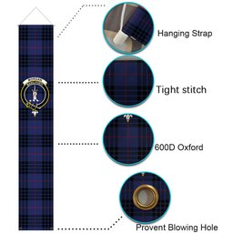 ScotsTee Shop Scottish Morgan Tartan Front Porch Sign Set, Hanging Banner Set