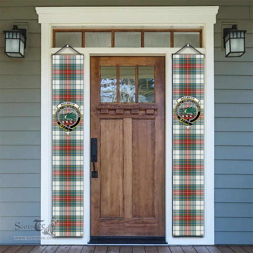 ScotsTee Shop Scottish MacBeth Dress  Ancient Tartan Front Porch Sign Set, Hanging Banner Set