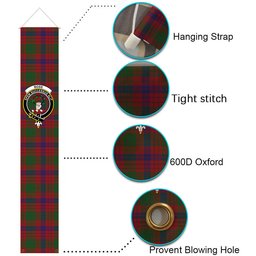 ScotsTee Shop Scottish Ross 6 Tartan Front Porch Sign Set, Hanging Banner Set