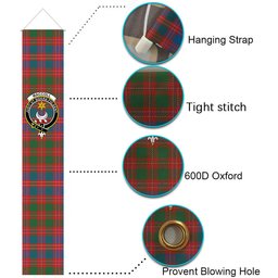 ScotsTee Shop Scottish MacColl Old Ancient Tartan Front Porch Sign Set, Hanging Banner Set