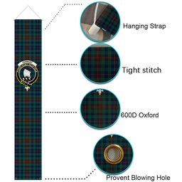 ScotsTee Shop Scottish Tennant Yules Modern Tartan Front Porch Sign Set, Hanging Banner Set