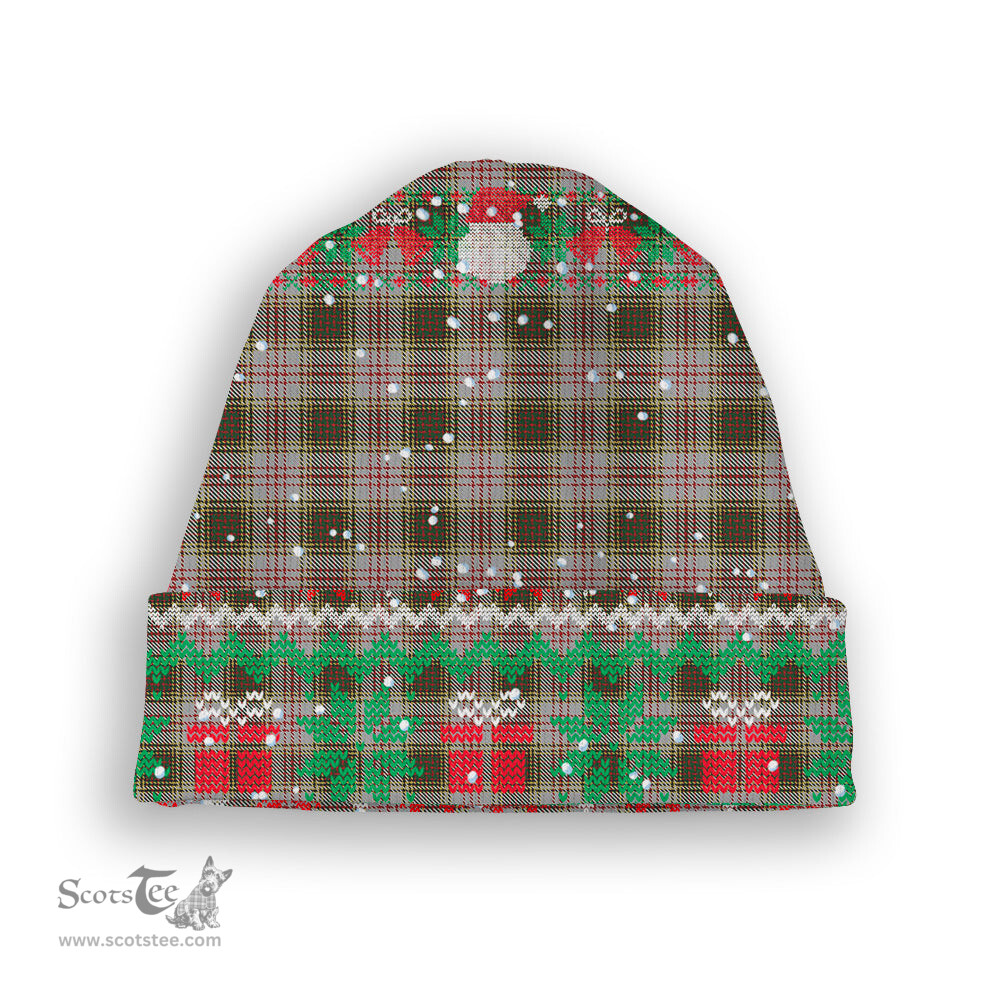 ScotsTee Shop Scottish Anderson Dress Tartan Plaid Christmas Deer Snowman Snowflake Bell Knit Beanie