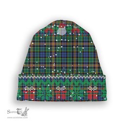 ScotsTee Shop Scottish Allison SC Tartan Plaid Christmas Deer Snowman Snowflake Bell Knit Beanie