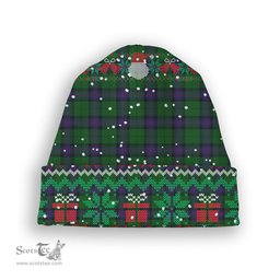 ScotsTee Shop Scottish Armstrong Tartan Plaid Christmas Deer Snowman Snowflake Bell Knit Beanie