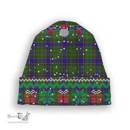 ScotsTee Shop Scottish Adam Tartan Plaid Christmas Deer Snowman Snowflake Bell Knit Beanie