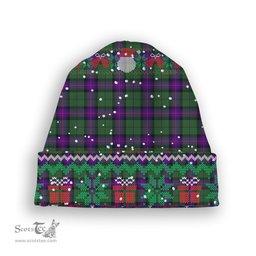 ScotsTee Shop Scottish Armstrong Modern Tartan Plaid Christmas Deer Snowman Snowflake Bell Knit Beanie