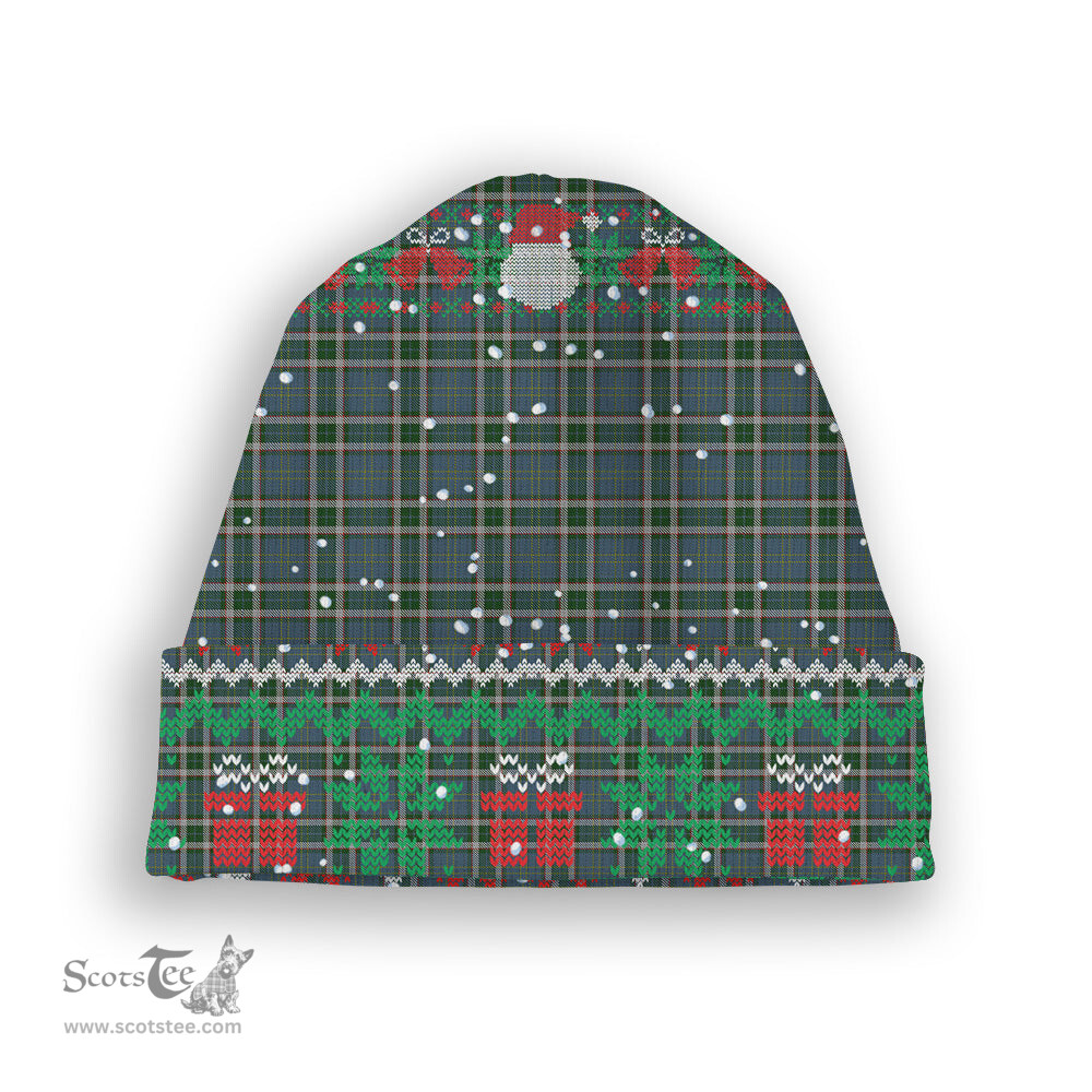 ScotsTee Shop Scottish Bahamas Tartan Plaid Christmas Deer Snowman Snowflake Bell Knit Beanie