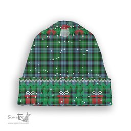 ScotsTee Shop Scottish Arbuthnot Ancient Tartan Plaid Christmas Deer Snowman Snowflake Bell Knit Beanie