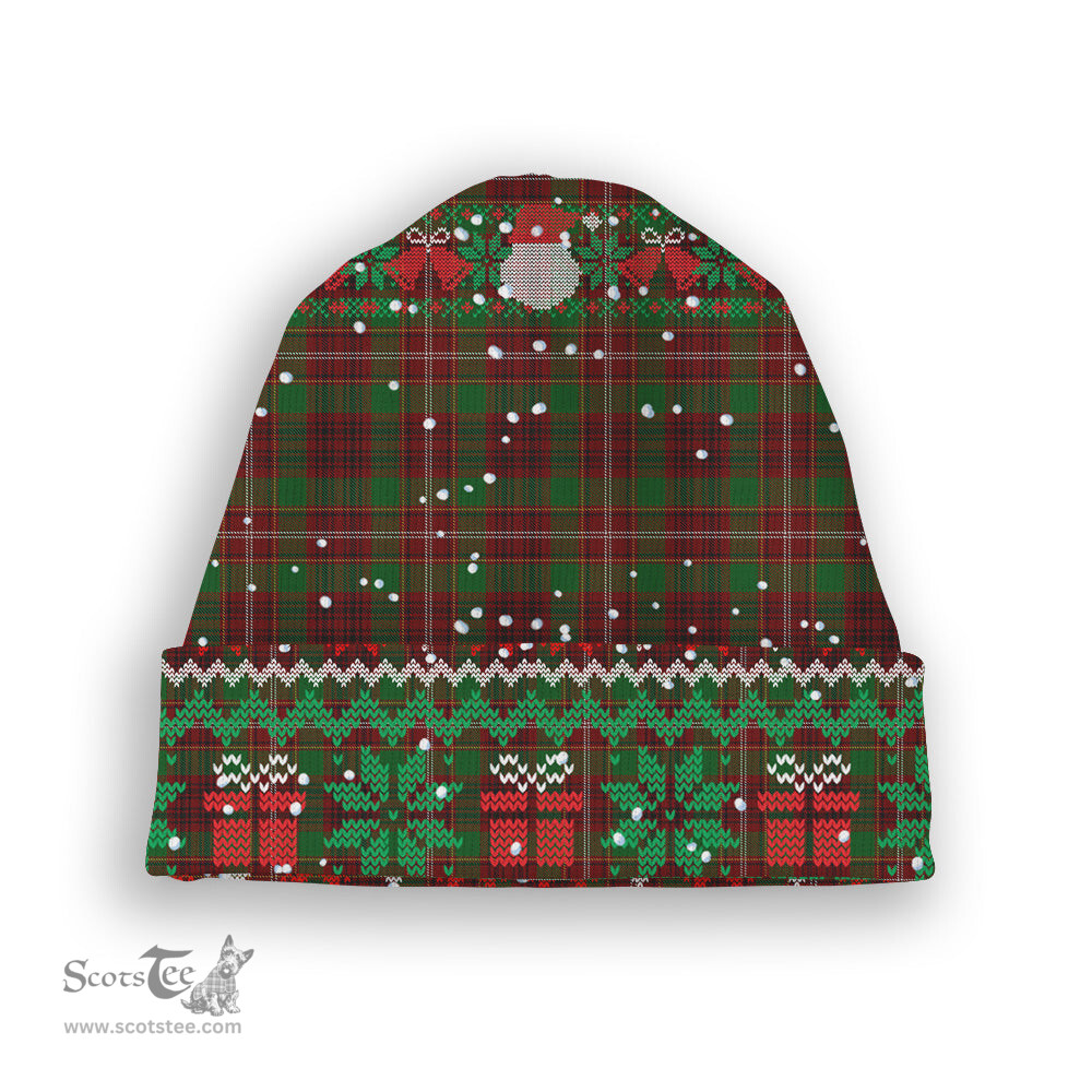 ScotsTee Shop Scottish Ainslie 2 Tartan Plaid Christmas Deer Snowman Snowflake Bell Knit Beanie