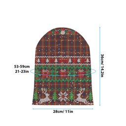 ScotsTee Shop Scottish Ainslie SC Tartan Plaid Christmas Deer Snowman Snowflake Bell Knit Beanie