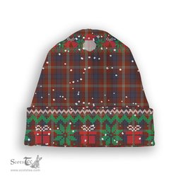 ScotsTee Shop Scottish Ainslie SC Tartan Plaid Christmas Deer Snowman Snowflake Bell Knit Beanie