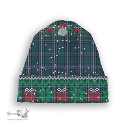 ScotsTee Shop Scottish Alexander of Menstry Hunting Modern Tartan Plaid Christmas Deer Snowman Snowflake Bell Knit Beanie