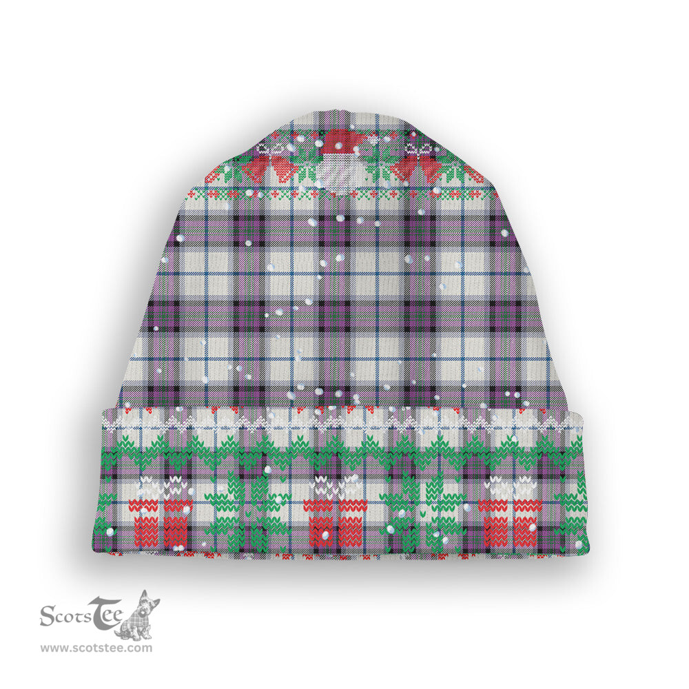 ScotsTee Shop Scottish Alexander of Menstry Dress Ancient Tartan Plaid Christmas Deer Snowman Snowflake Bell Knit Beanie