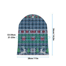 ScotsTee Shop Scottish Brodie Countryfare Ancient Tartan Plaid Christmas Deer Snowman Snowflake Bell Knit Beanie