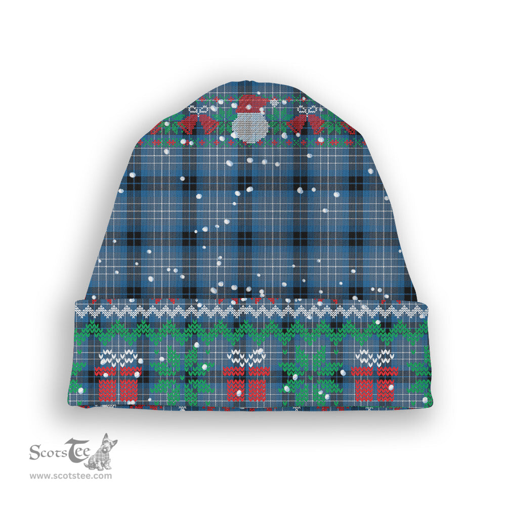 ScotsTee Shop Scottish Brodie Countryfare Ancient Tartan Plaid Christmas Deer Snowman Snowflake Bell Knit Beanie